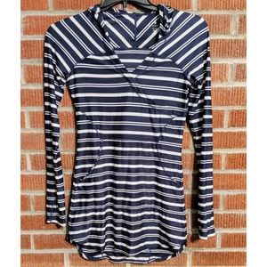 Athleta Wick It Wader Cover Up Swim Dress Striped